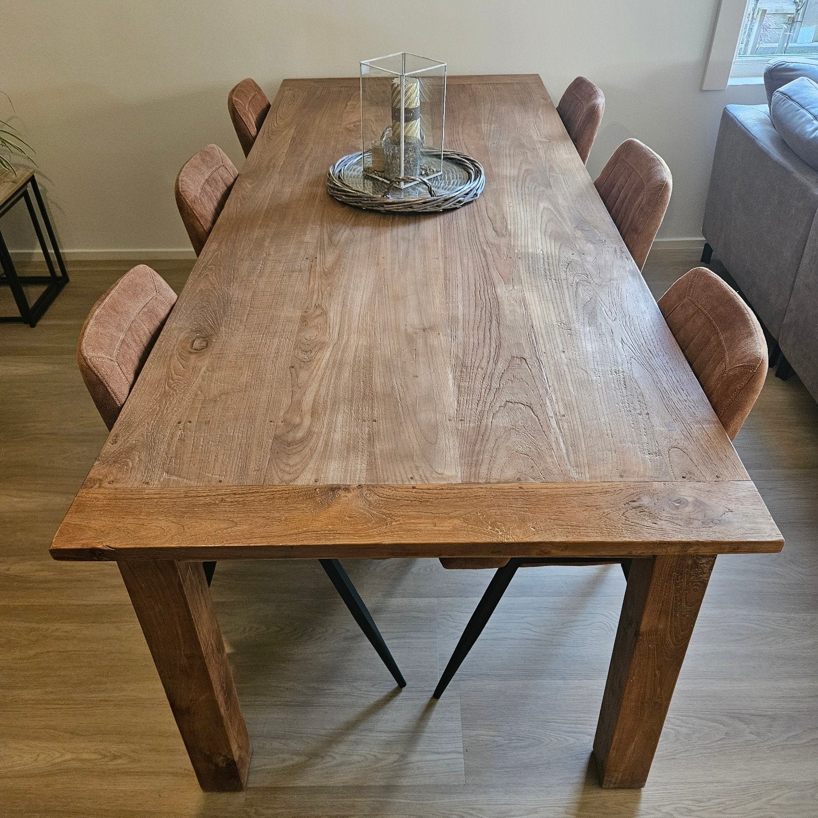 eetkamer set vol hout teak, Ophalen, Teakhout, Vijf personen of meer, Landelijk