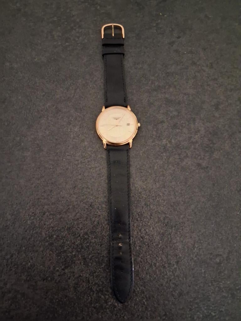 Longines, Handtassen en Accessoires, Horloges | Dames, Ophalen of Verzenden, Leer