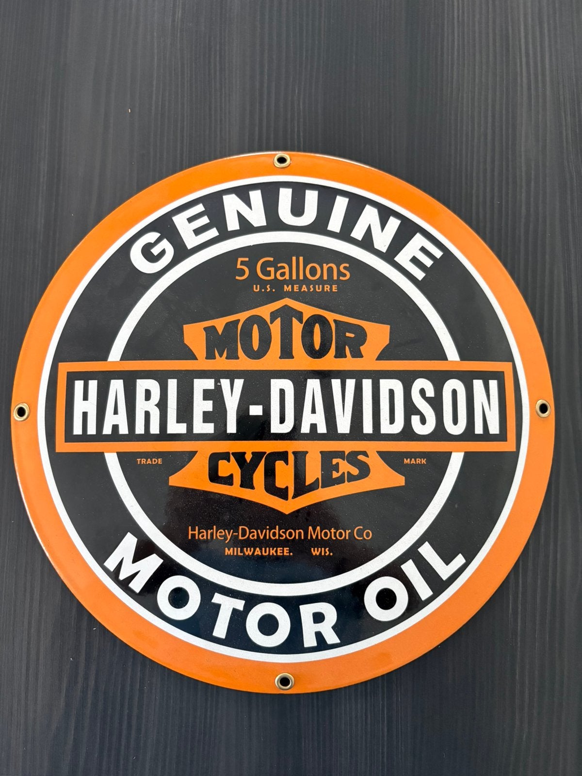 Harley davidson emaille plaat, Verzamelen, Ophalen, Nieuw
