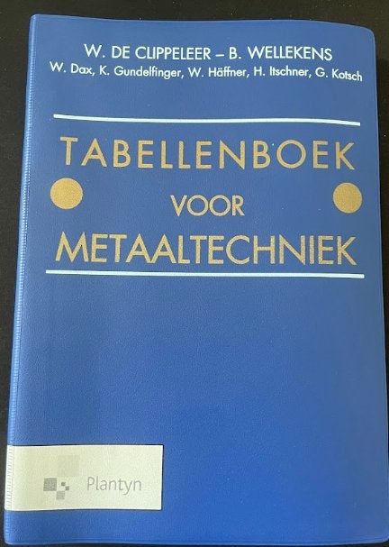 Tabellenboek voor Metaaltechniek, Boeken, Overige vakken, Plantyn, Ophalen of Verzenden, Zo goed als nieuw