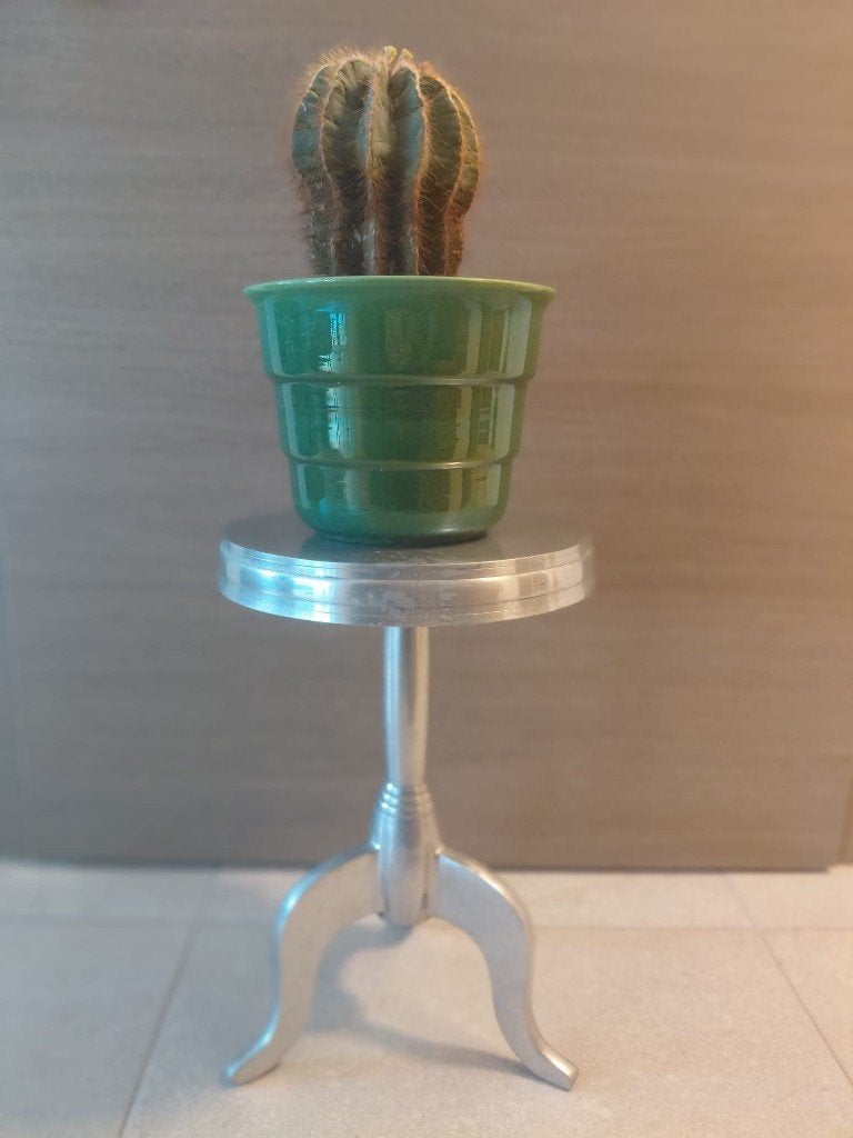 Décoration de table d'appoint - table en aluminium argenté, Enlèvement ou Envoi