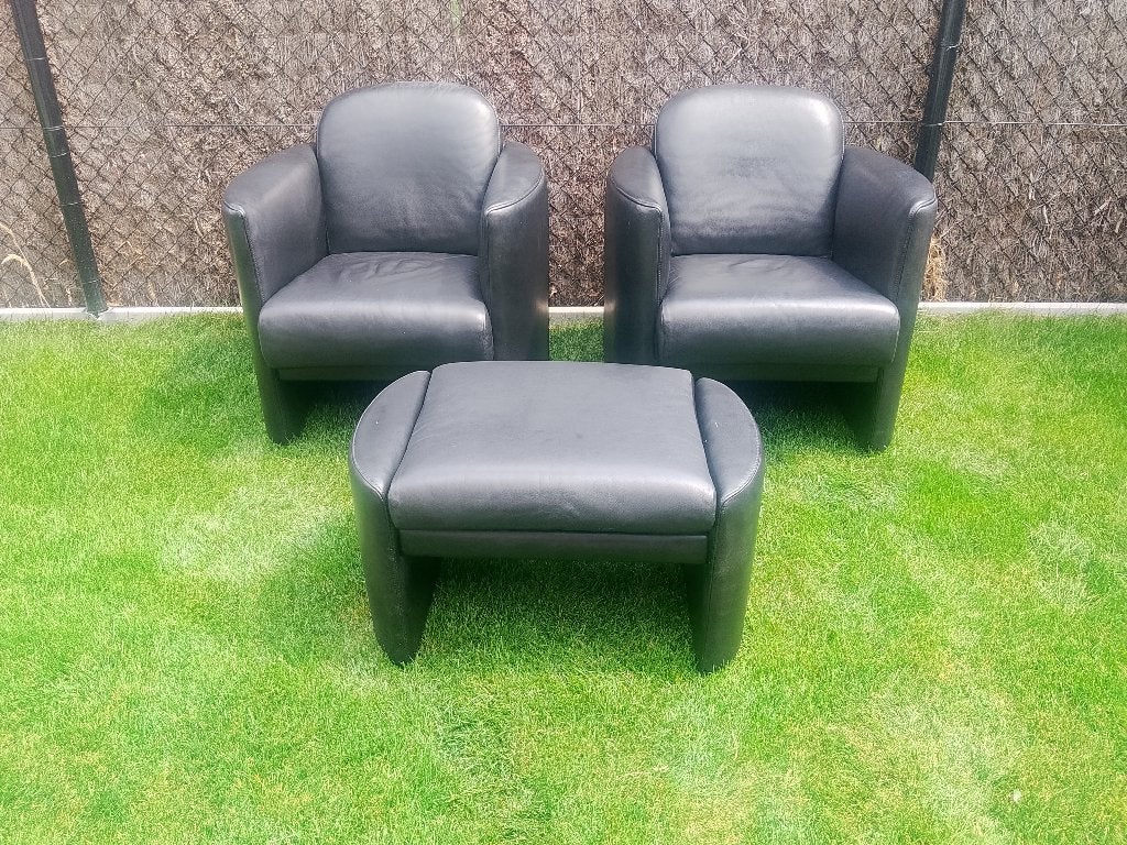 Set van 3 "jori" zitmeubelen - 2 club Angel JR 3250 - zwart, Ophalen, Zo goed als nieuw, Tijdloos, 75 tot 100 cm