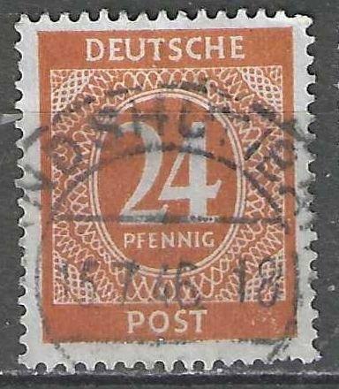 Duitsland A.A.S. 1946 - Yvert 15 - Cijfer in Ovaal (ST), Verzenden, Gestempeld