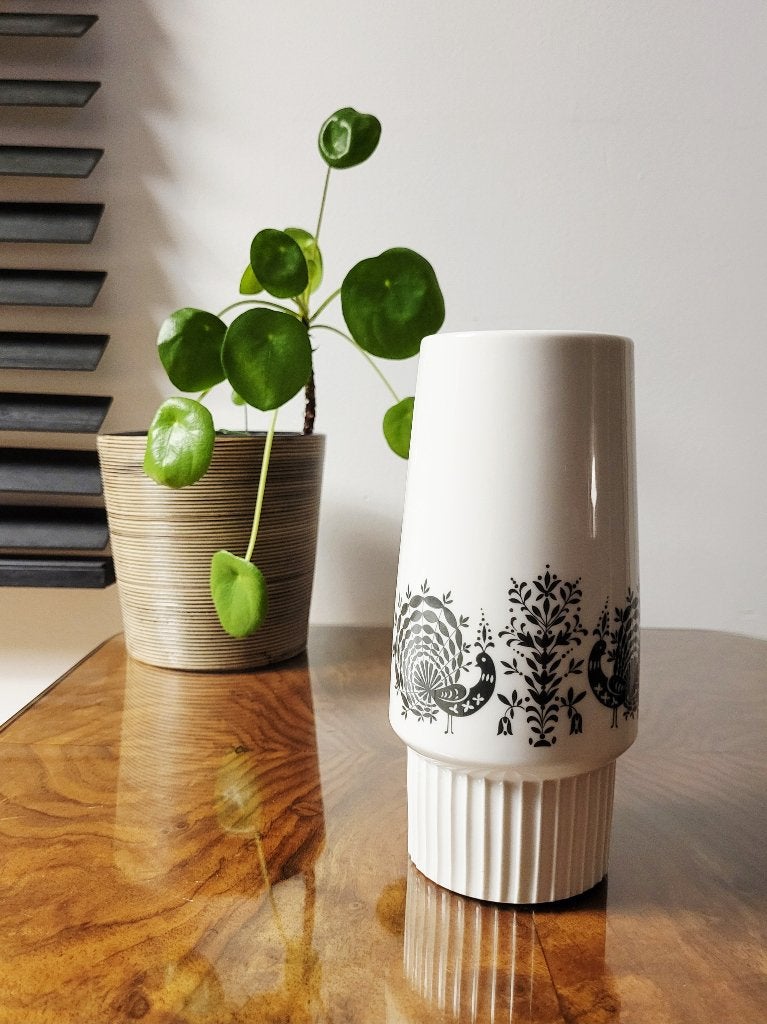 Vase vintage à motif de paon, Krautheim, Bavière, Enlèvement ou Envoi