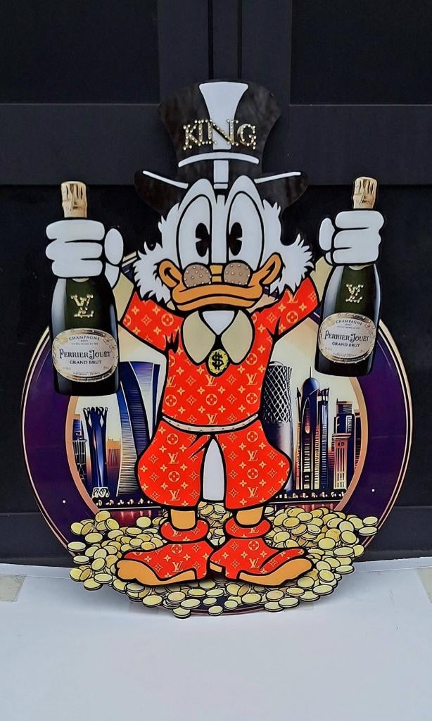 Mooi fantasy design pop-art werk van Dagobert Duck🥂💰, Verzamelen, Merken en Reclamevoorwerpen, Ophalen of Verzenden, Nieuw, Overige typen
