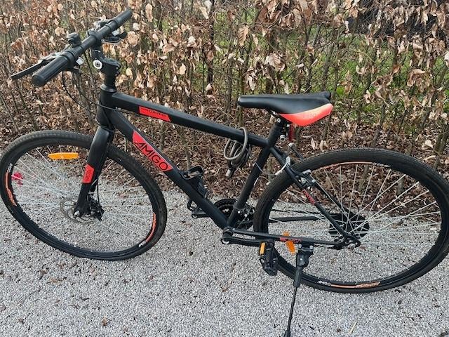 Mountainbike Amigo Control zwart-rood (wielmaat 28 inch), Gebruikt, Heren, 45 tot 49 cm, Ophalen