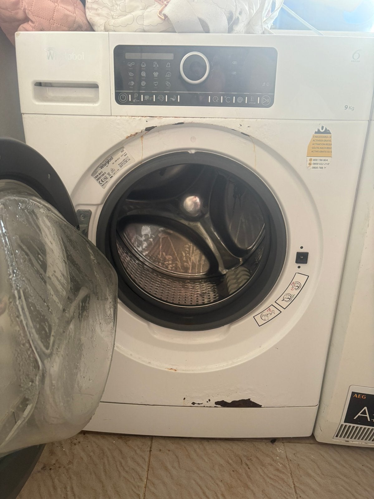 Machine à laver, Electroménager, Comme neuf, Chargeur frontal, Enlèvement, Classe énergétique A ou plus économe