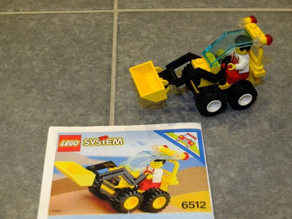 Lego 6512 - Tractopelle (Landscape Loader/Mini digger), 1992, Compleet, Gebruikt, Lego, Ophalen of Verzenden