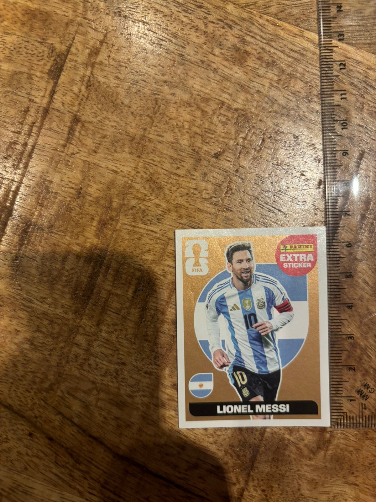 Panini extra sticker - Goud Lionel Messi, Verzamelen, Ophalen of Verzenden