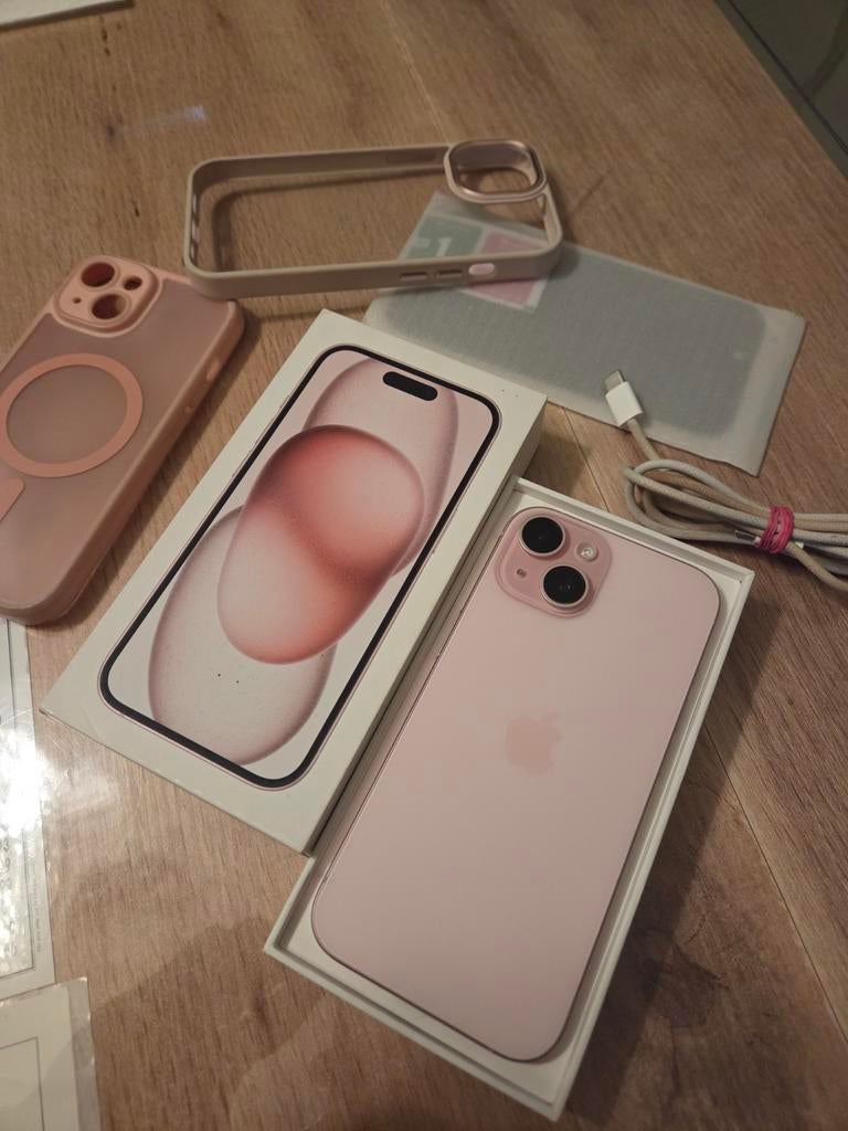Iphone 15 roze 128gb, Telecommunicatie, Mobiele telefoons | Apple iPhone, Ophalen, 128 GB, IPhone 15, Zo goed als nieuw