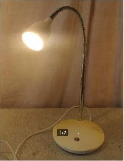 Mooi Retro Metalen Bureaulamp met Flexibele hals, Ophalen of Verzenden, Huis en Inrichting
