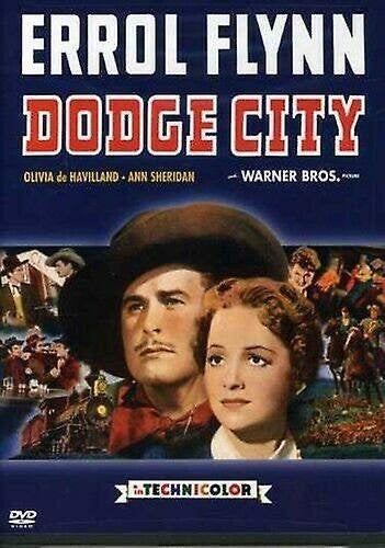 Dodge city, western met Errol Flynn, Olivia de Havilland,, CD & DVD, DVD | Classiques, Anglais, Import, Enlèvement ou Envoi, Allemand