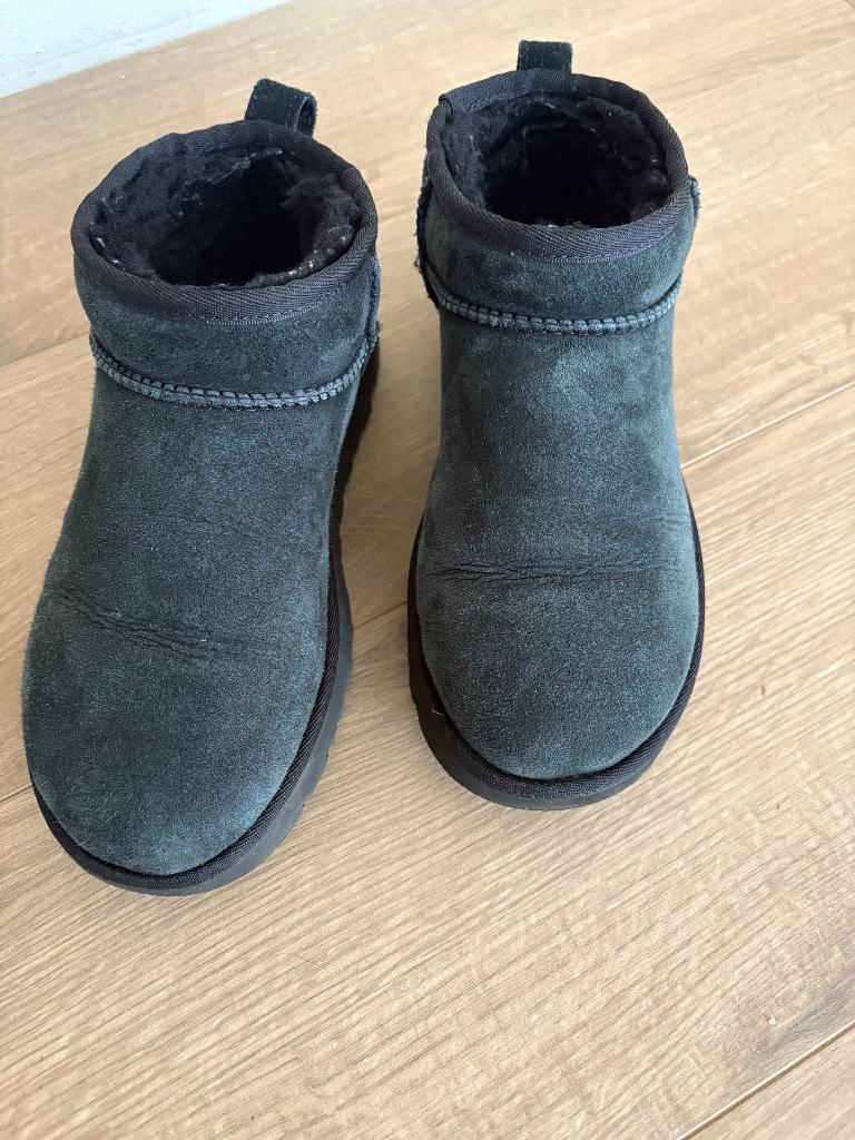 Uggs, Ophalen, Zwart, Gedragen, Ugg