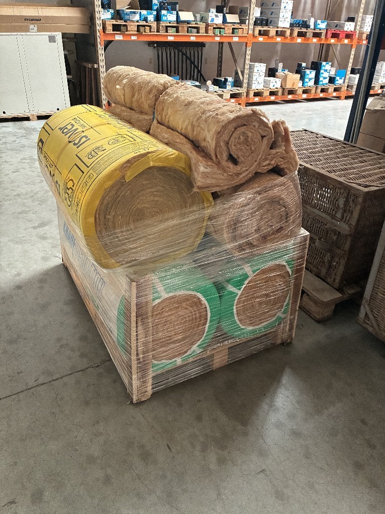 Partij glaswol isolatie (knauf + isover), Ophalen, 4 tot 8 cm, Dakisolatie, Nieuw