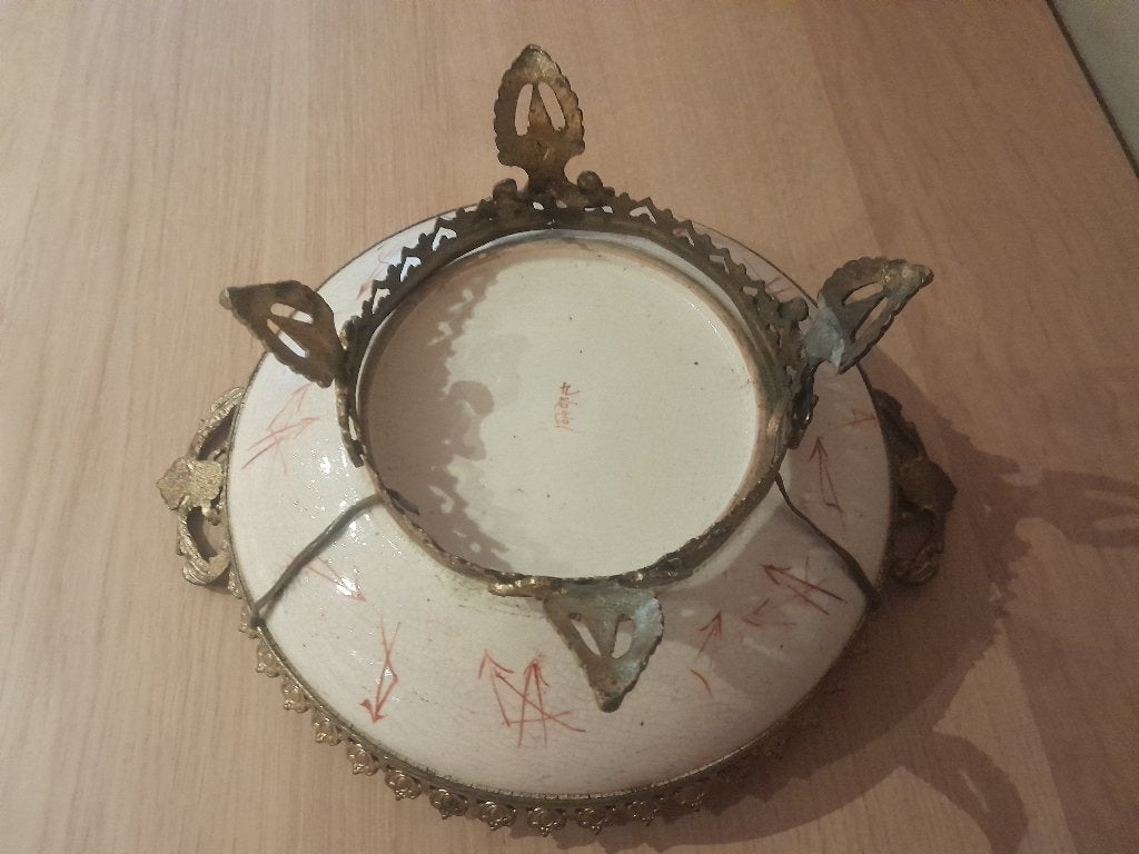 Japanse kutani porseleinen schaal, Ophalen