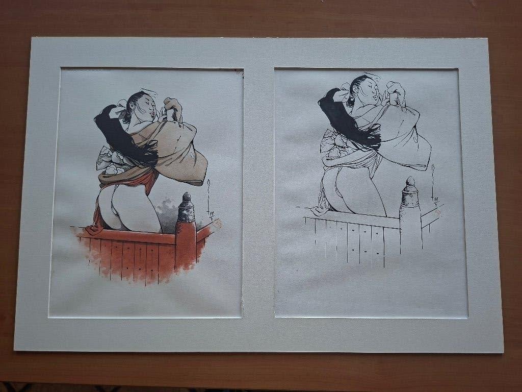 Kogaratsu  ( Mitchez) - Dessin  + mise en couleur original, Livres, Neuf, Enlèvement ou Envoi, Une BD, Mitchez
