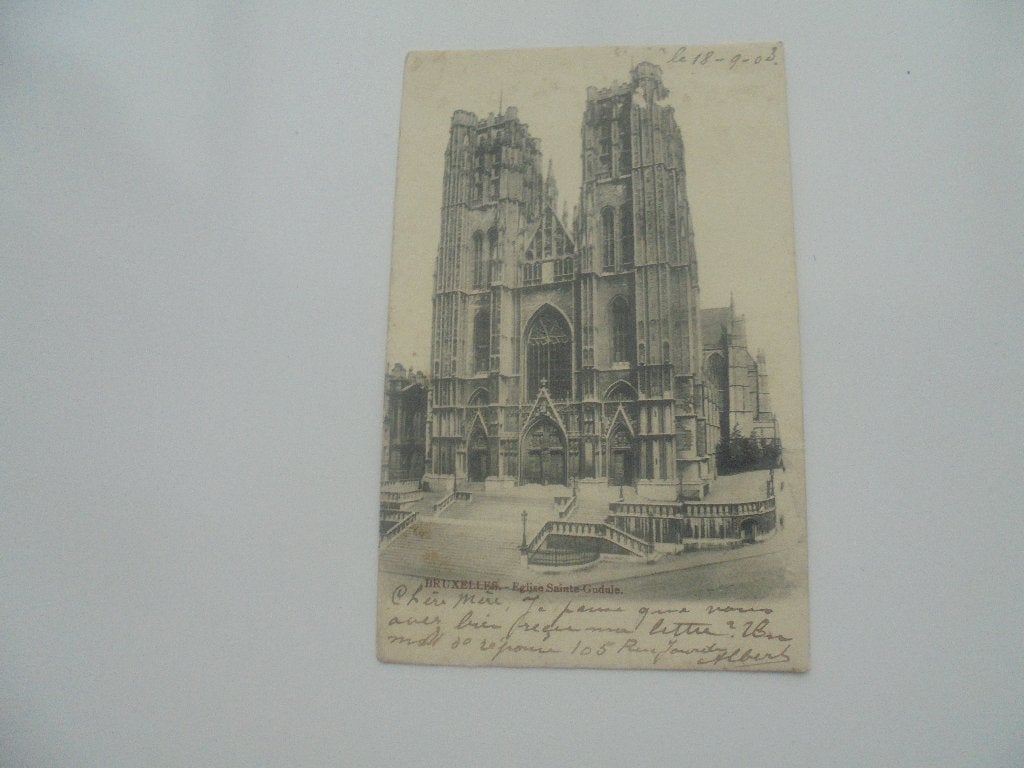 bruxelles- eglise sainte gudule, Envoi, Avant 1920, Affranchie, Bruxelles (Capitale)