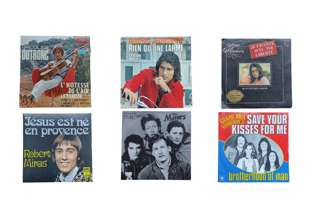 45 rpm vintage vinyl 1ste hands (27 stuks) 2€/stuks 1€/stuks, Ophalen, Gebruikt, Overige genres, Overige typen
