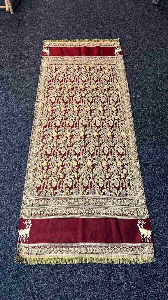 Kleed foulard Abugazala geel roodbruin 195/80 cm, Enlèvement ou Envoi, Utilisé