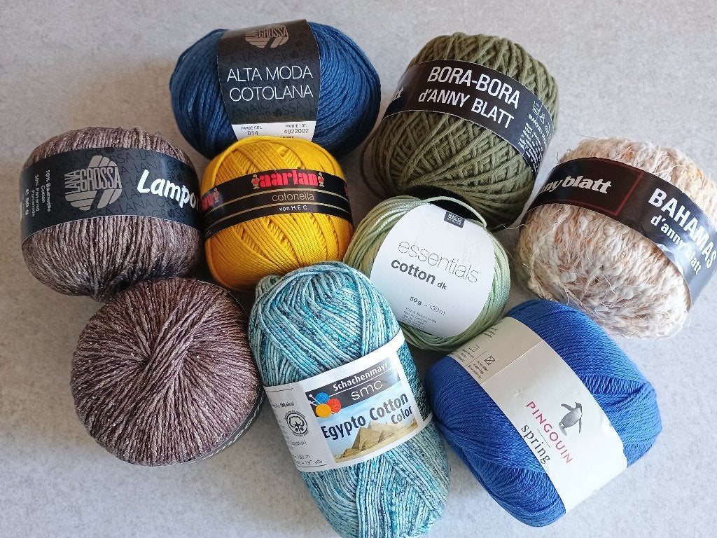 LOT de 9 pelotes de coton, Hobby & Loisirs créatifs, Tricot & Crochet, Enlèvement ou Envoi, Neuf, Tricot, Aiguille