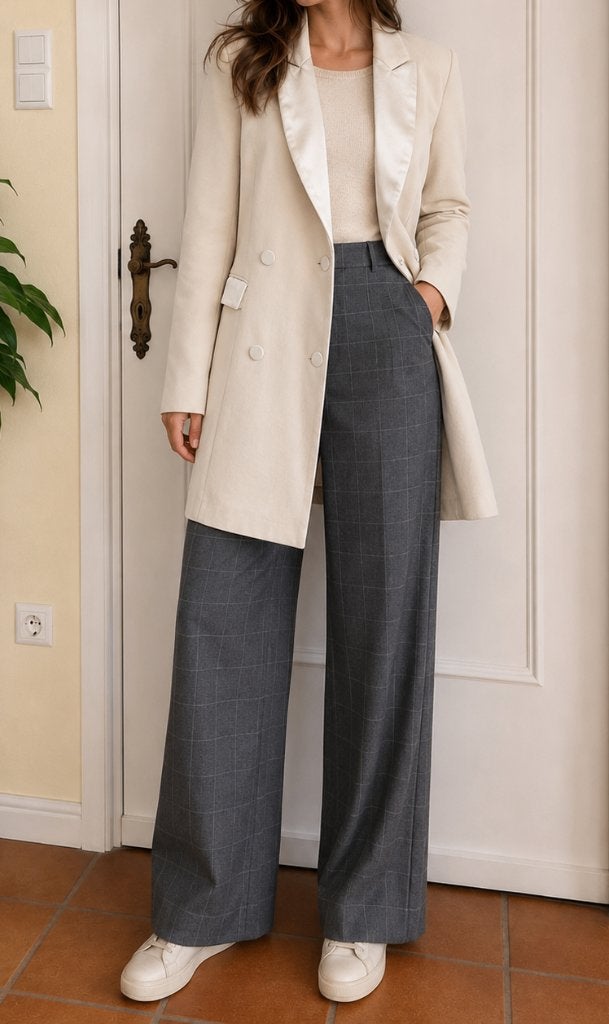 Merci Italia lange blazer / jasjurk maat 36, Kleding | Dames, Beige, Ophalen of Verzenden, Jasje, Maat 36 (S)