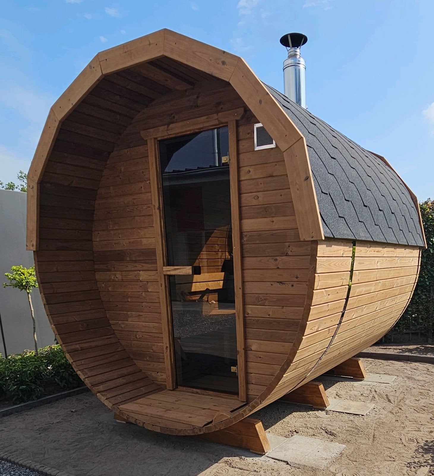 Livraison et installation gratuites d'un sauna en baril de 2, Sports & Fitness, Sauna, Enlèvement ou Envoi