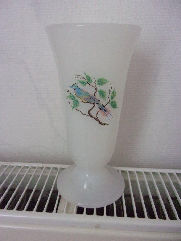 antieke witte opaline vaas, Ophalen of Verzenden