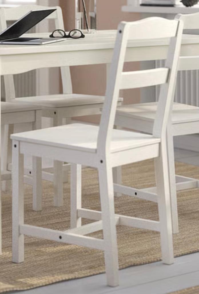 2 chaises en bois blanc, Enlèvement, Blanc, Bois