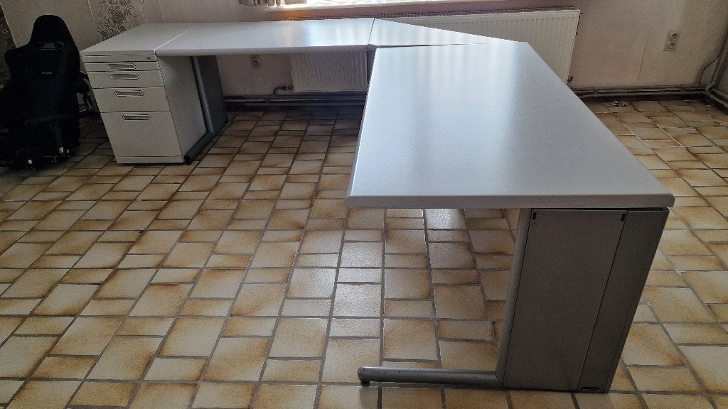 Bureau d'angle avec meuble à tiroirs (indispensable), Maison & Meubles, Enlèvement, Bureau d'angle