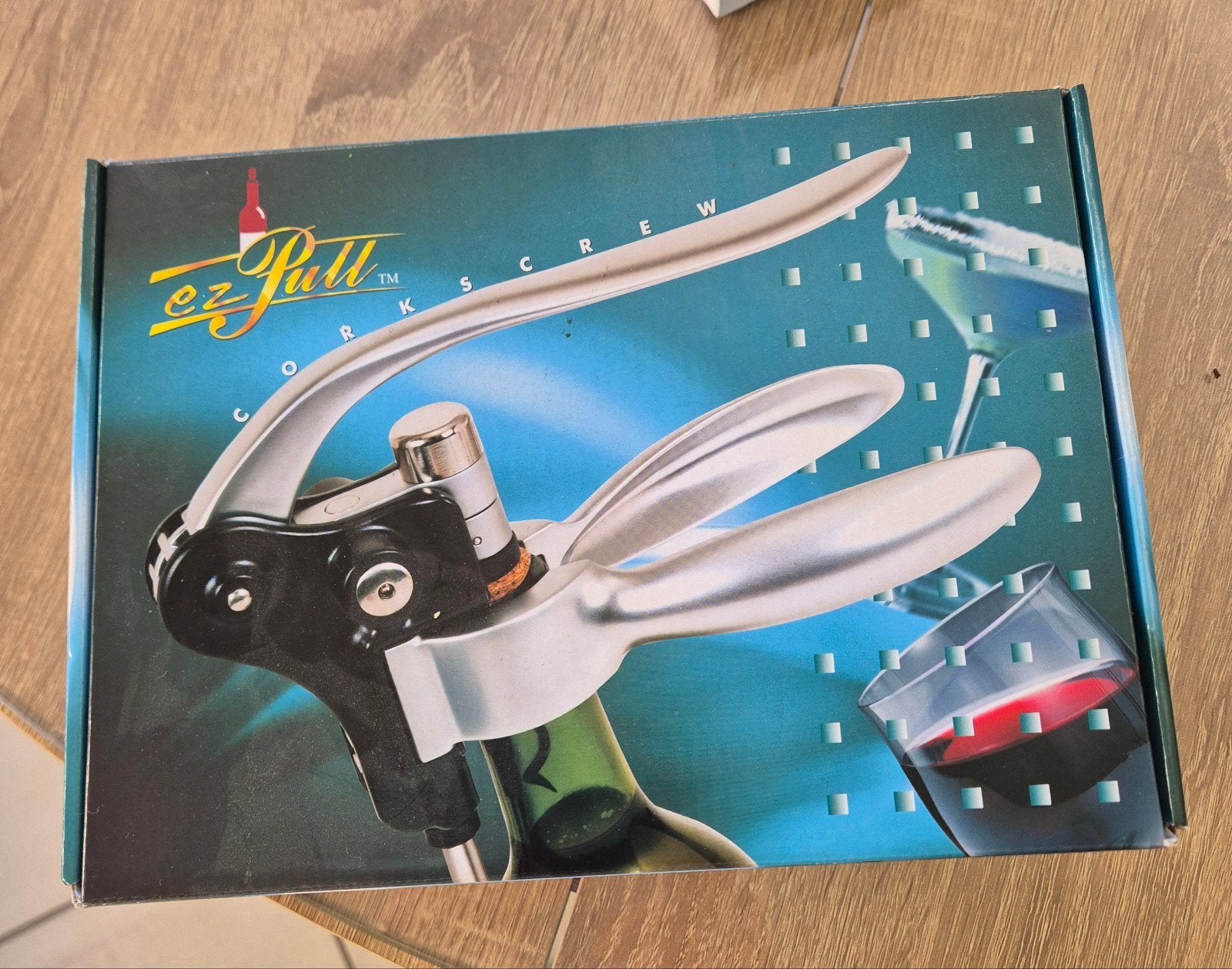 Nieuwe ezPull kurkentrekker met hefboom – originele doos, Ophalen, Overige typen, Zo goed als nieuw, Zwart