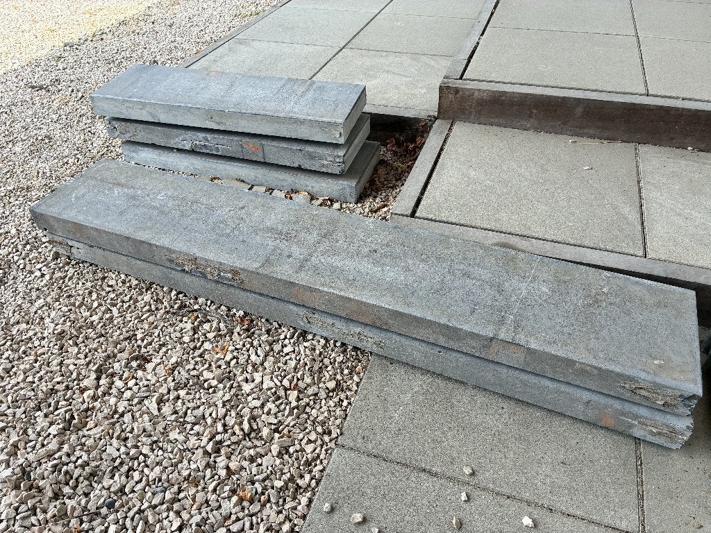 Blauwe steen – 6 dikke platen – recuperatie, Ophalen, Gebruikt, Overige materialen, 50 tot 100 mm