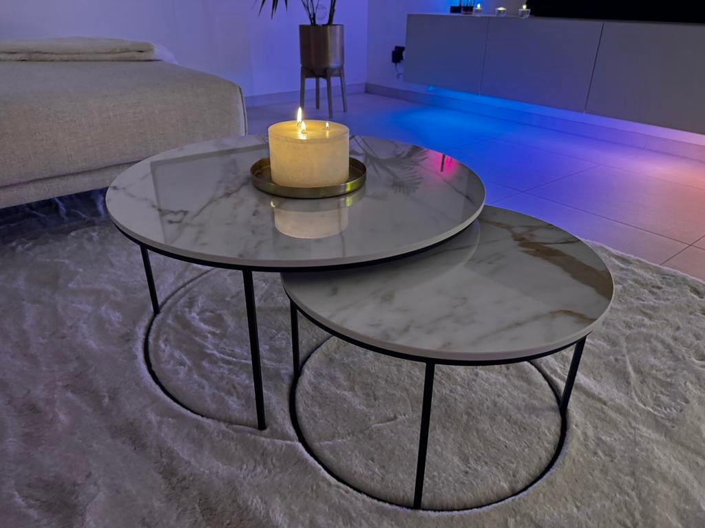 Design salontafelset Yzi -Keramiek- Table du Sud - Topstaat, Ophalen, Zo goed als nieuw