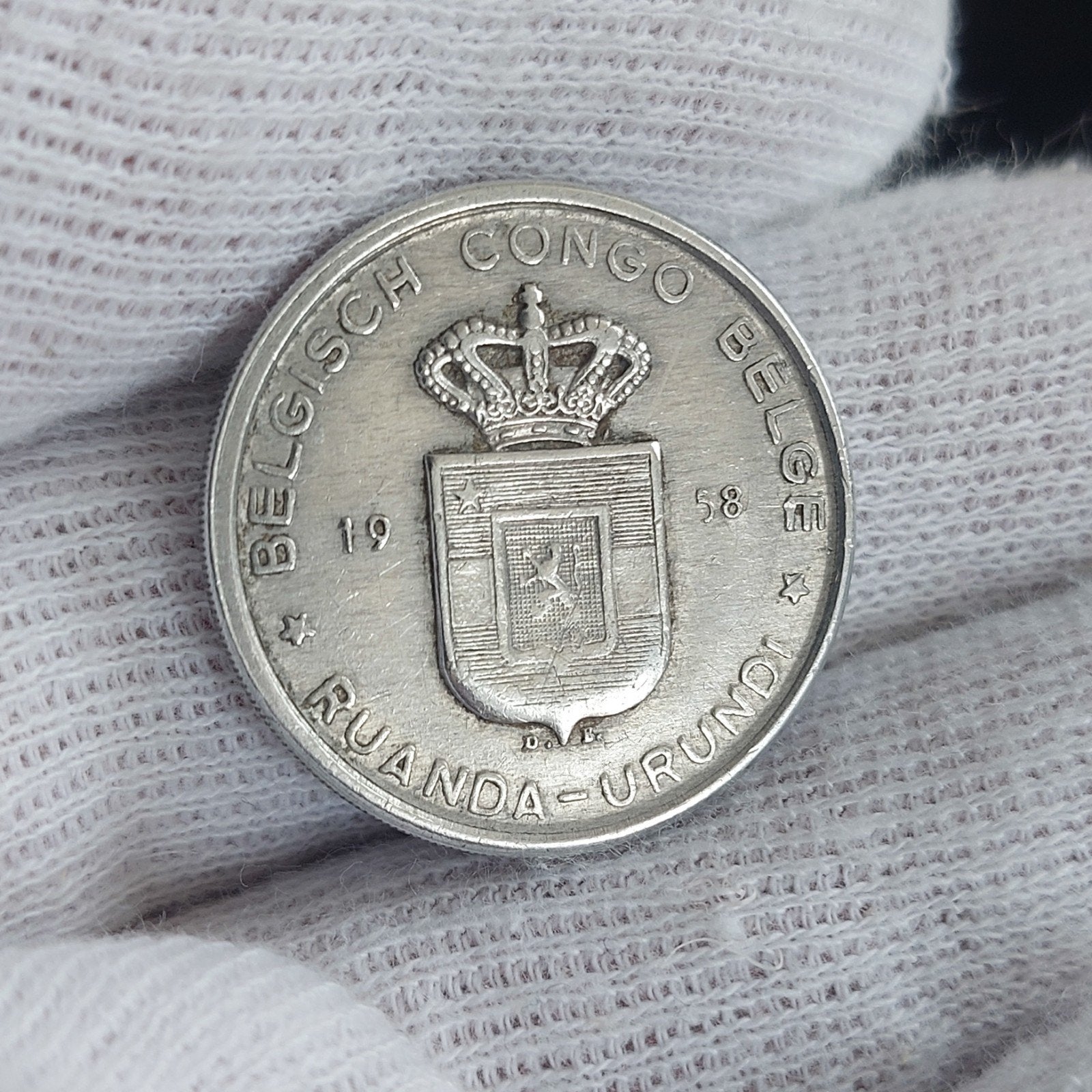 Munt / Belgisch Congo / 5 Frank / 1958 / Bijna Prachtig, Ophalen of Verzenden, Los biljet
