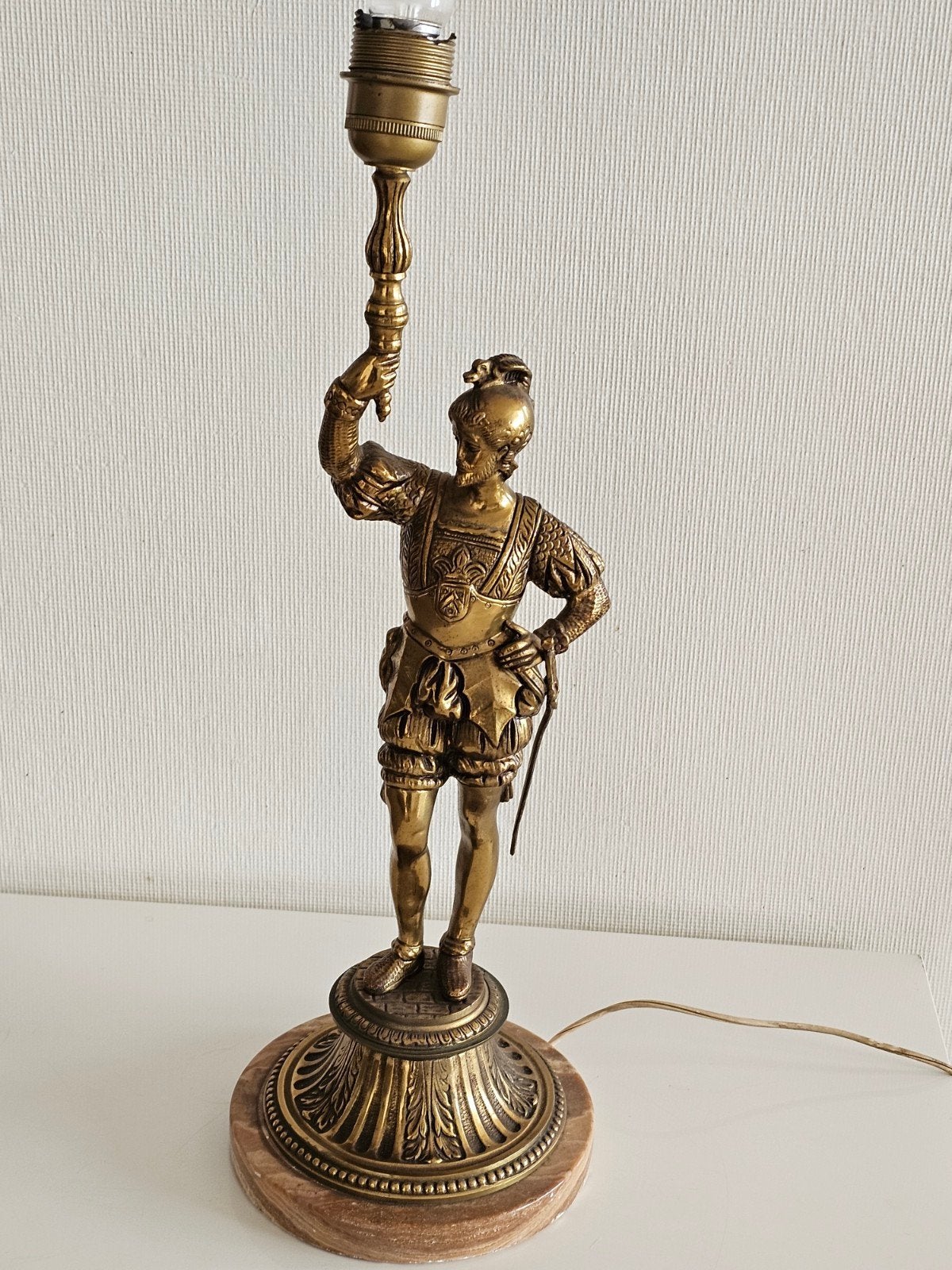 Bronzen ridderbeeld uit het begin van de 20e eeuw,, Ophalen of Verzenden