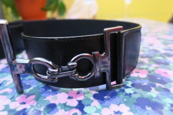 riem zwart 110 cm - breedte 6 cm, Kleding | Dames, Riemen en Ceinturen, Nieuw, Tailleriem, Ophalen of Verzenden, 5 cm of meer