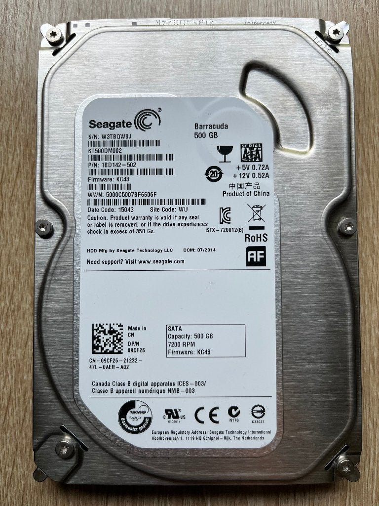 6x Seagate Barracuda 500GB 3.5” SATA Hard Drives, Intern, Gebruikt, Ophalen of Verzenden, Seagate