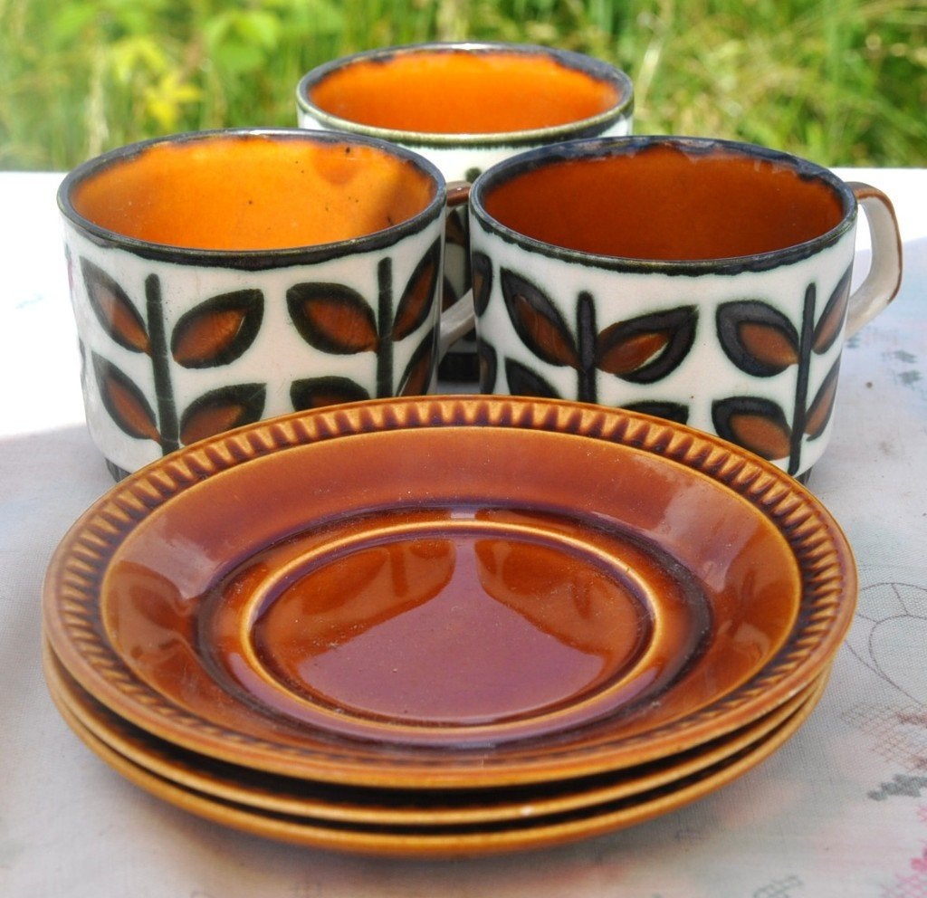 3 tasses avec leur sous tasse boch Rambouillet, Enlèvement ou Envoi