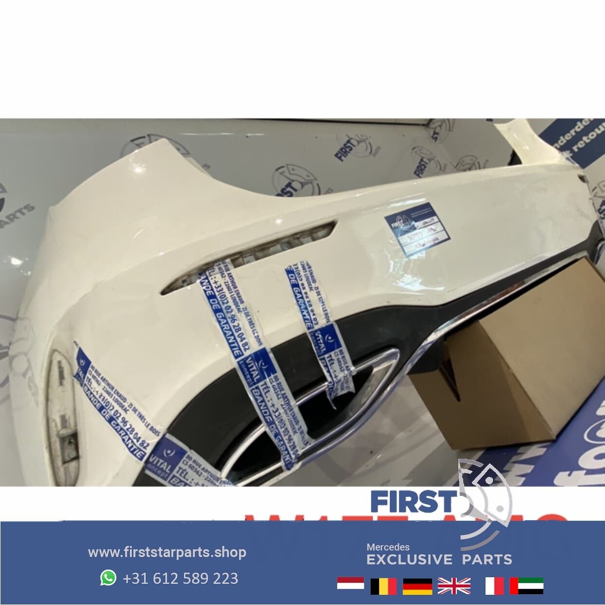 W177 AMG ACHTERBUMPER WIT COMPLEET Mercedes A Klasse 2018-20, Gebruikt, -, Ophalen of Verzenden, Achter