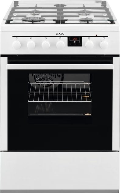Cuisinière au gaz à vendre AEG 47686GT-WN - Excellent état, Gaz, Classe énergétique A ou plus économe, 85 à 90 cm, 4 zones de cuisson