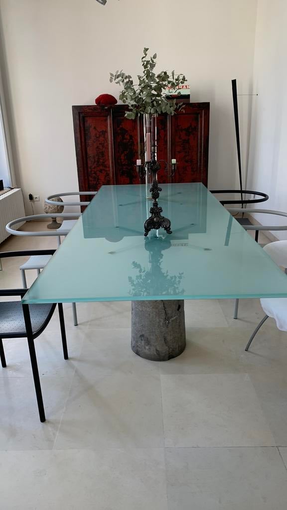 Designtafel, Huis en Inrichting, Tafels | Eettafels, Ophalen, Gebruikt, 100 tot 150 cm, 200 cm of meer