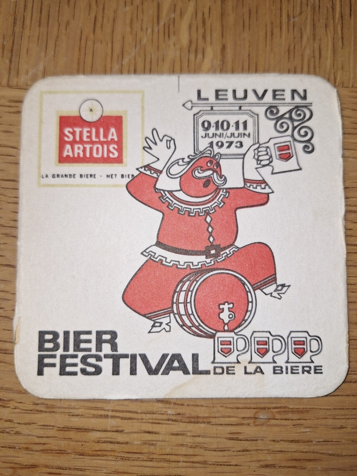 oud bierviltje Stella Artois bier brouwerij Interbrew Leuven, Verzamelen, Ophalen of Verzenden