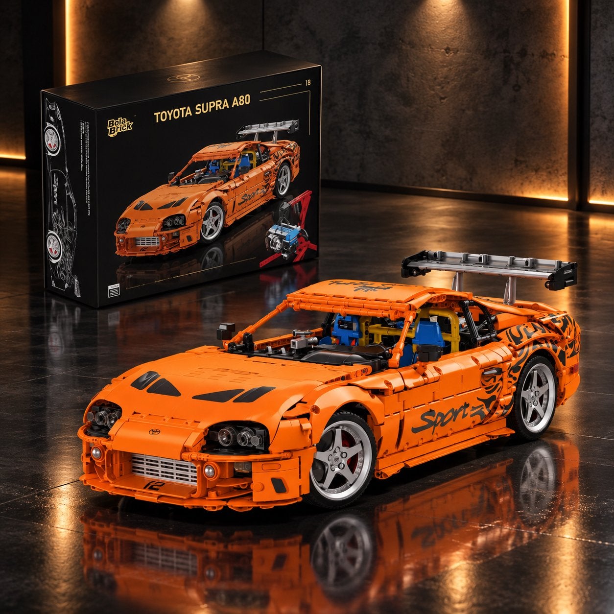 Toyota Supra A80 Orange Technic – Voiture de collection, Enlèvement ou Envoi, Neuf, Voiture
