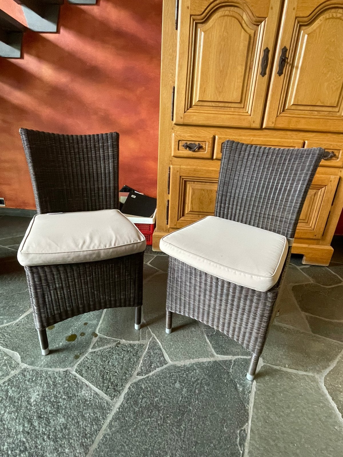 Lot de 6 chaises de jardin en osier, Jardin & Terrasse, Chaises de jardin, Enlèvement, Comme neuf, Osier