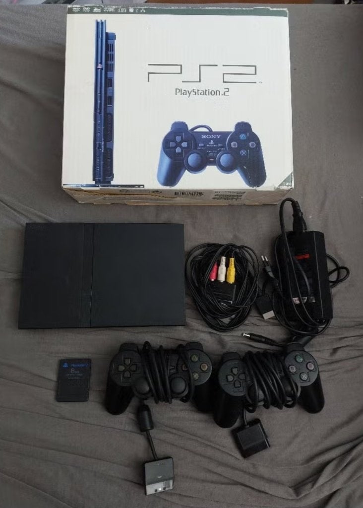 PlayStation 2 slim noir, Consoles de jeu & Jeux vidéo, Avec carte mémoire, Enlèvement, Utilisé, Noir