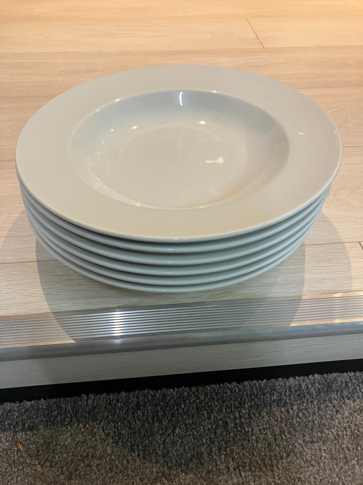 Set van 6 grote pastaborden wit porselein, Huis en Inrichting, Ophalen, Porselein