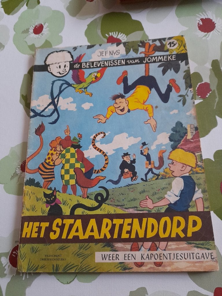 Jommeke nr 15 "Het Staartendorp"eerste druk 1963, Boeken, Stripverhalen, Gelezen, Ophalen of Verzenden