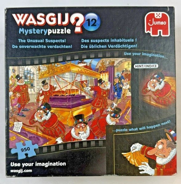 Wasgij Mystery 12 De onverwachte Verdachten Jumbo 950 puzzel, Verzenden, 500 t/m 1500 stukjes, Zo goed als nieuw, Legpuzzel