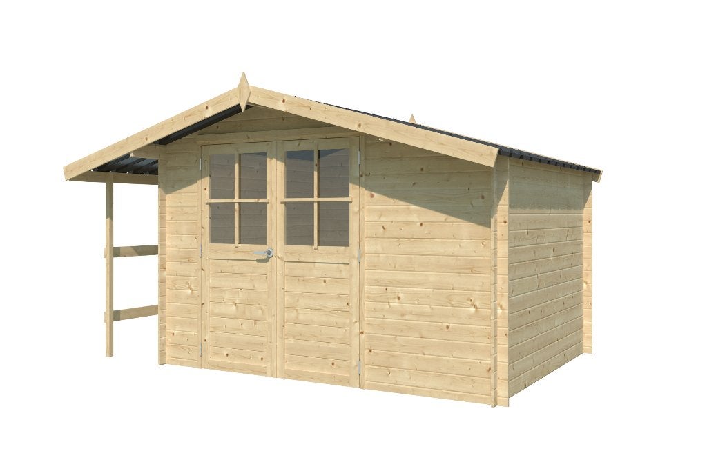 Abri de jardin Rome 355x235 + 37cm NOUVEAU !, Enlèvement ou Envoi, Neuf, Bois, Autres types