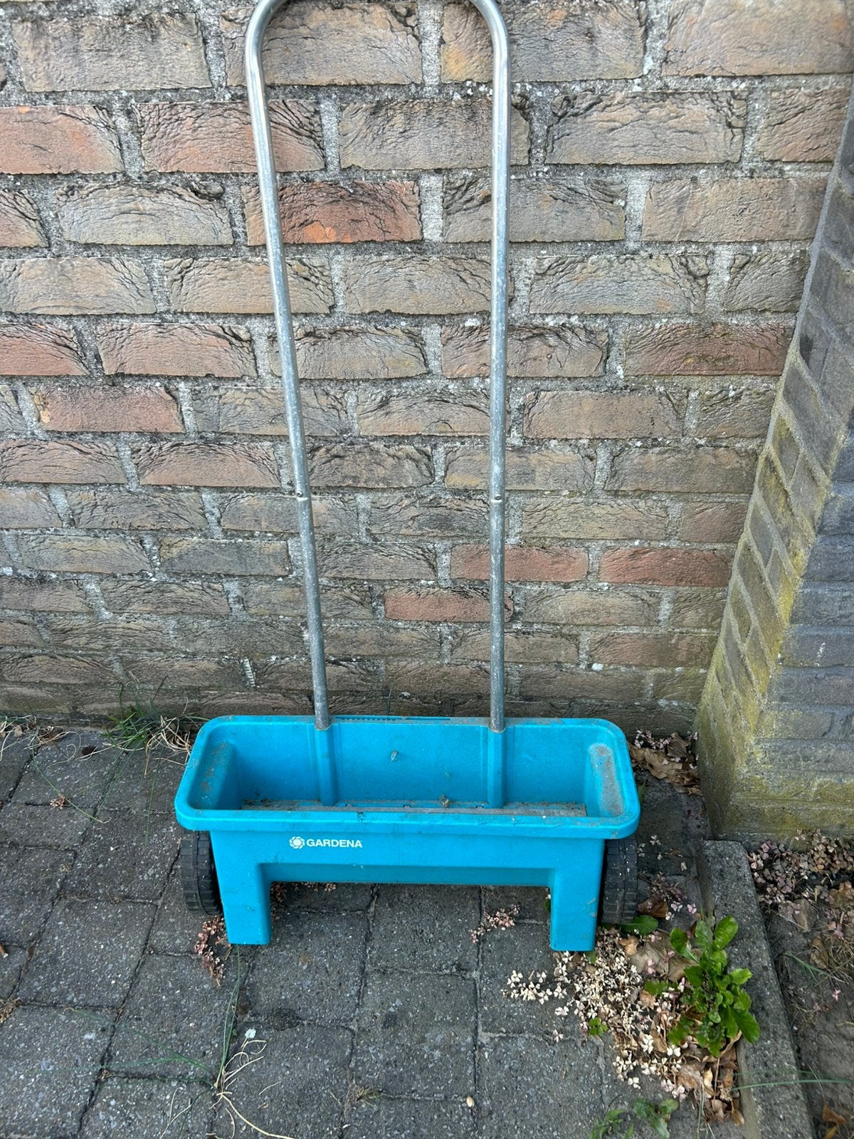 gardena strooiwagen, Ophalen, Gebruikt