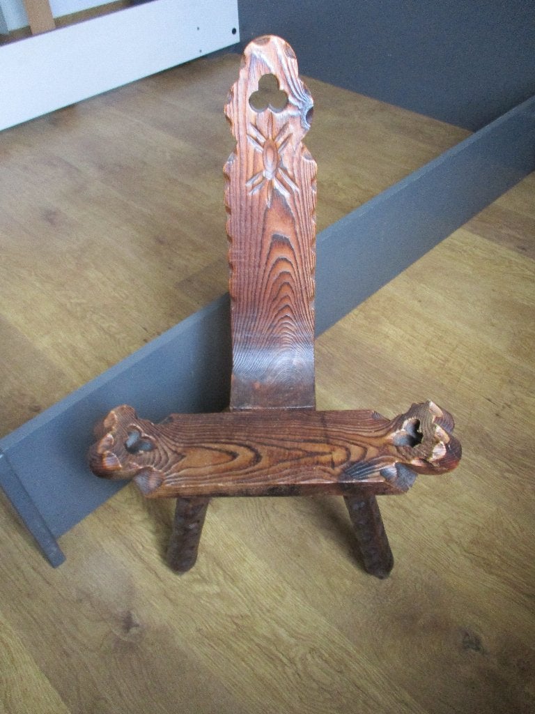 Afikraanse stoel, Antiek en Kunst, Afrika, Handgemaakt, Houtsnijwerk, Ophalen
